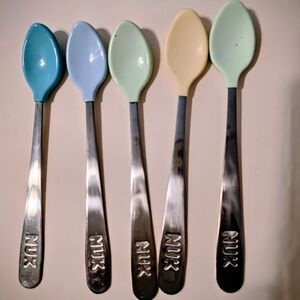 Multicolor Baby Spoons Set Nuk 5piece New